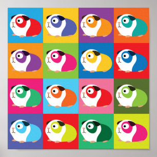 Cerdos de arte pop de Guinea
