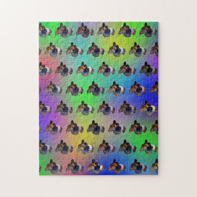 Cerdos de Guinea arcoiris, rompecabezas (Vertical)