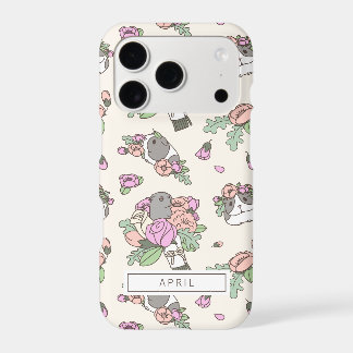 Cerdos de Guinea Beige con un patrón de flores pei