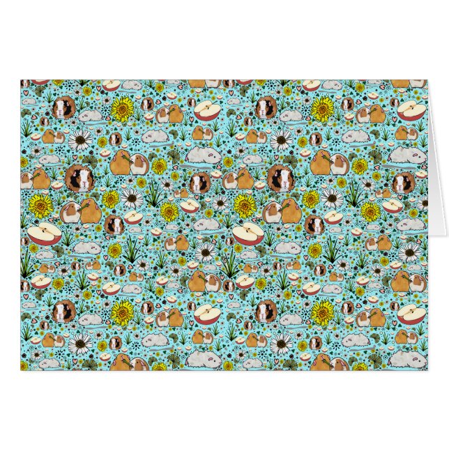 Cerdos de Guinea en azul (Anverso (Horizontal))