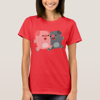 Cerdos de mujeres con camiseta de Personalizado bl