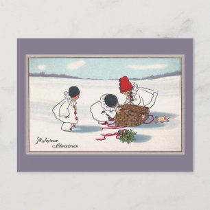 Cerdos en la Navidad de la Vintage de Lam