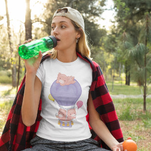 Cerdos En Una Camiseta De Globo De Aire Caliente