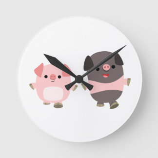 Cerdos Personalizados en un reloj de pared a pie