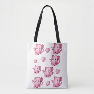 cerdos rosados de la bolsa de algodón