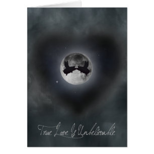 Cerdos voladores besándose contra la luna llena