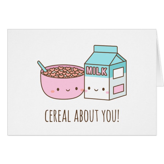 Cereal Adorable Sobre Ti Tarjeta de San Valentín c (Anverso (Horizontal))