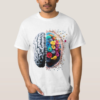 Cerebro con camiseta de belleza