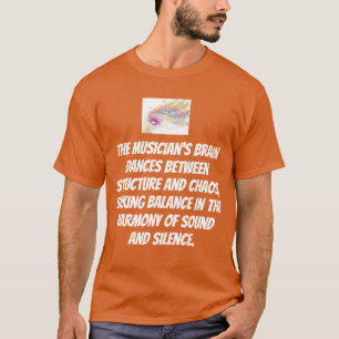 cerebro de músico baila diseño de camiseta