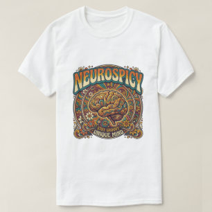 Cerebro Neurospicy   Camiseta Retro Psicodélica Gr