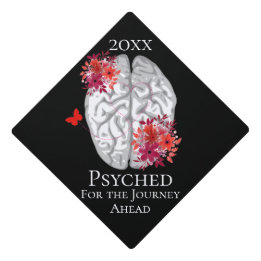 Cerebro Psicológico Con Flores Rojas