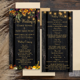 Ceremonia de boda de escritura floral de otoño rús