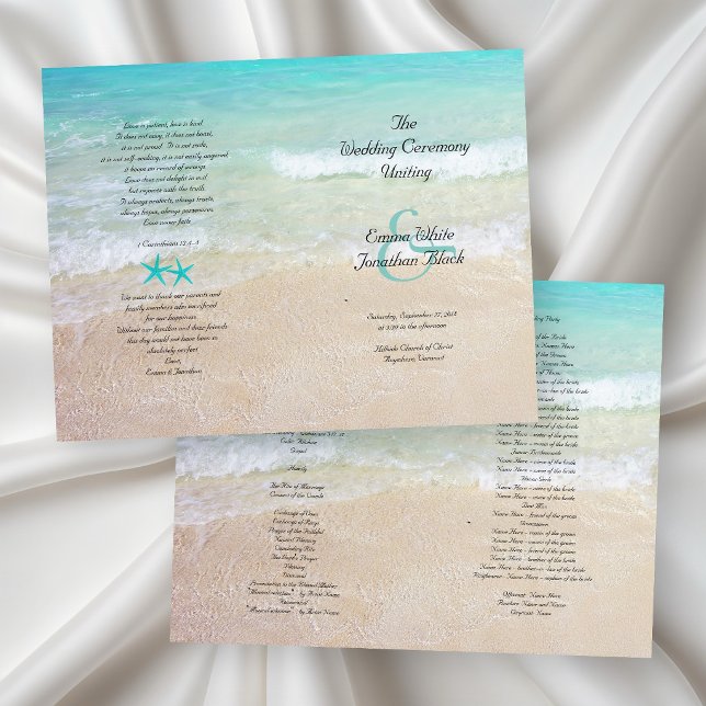 Ceremonia de Boda Fondo de Playa Programa Plegado (Subido por el creador)