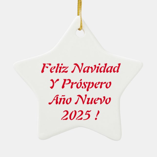 Ceremonia de Cerezo de Navidad Adorno Ceramic Orna (Atrás)