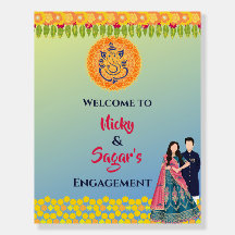 Ceremonia de compromiso india de bienvenida con pl