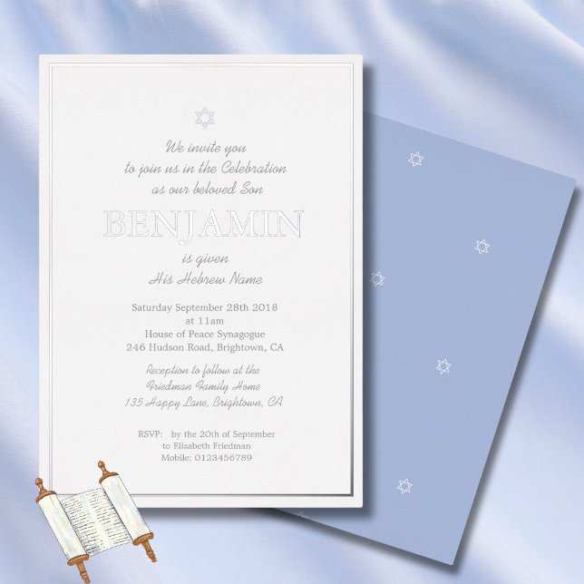 Ceremonia de Nombramiento de Niño Invitación judía (Subido por el creador)