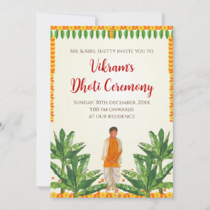 Ceremonia Digital Dhoti invitaciones y tarjetas de