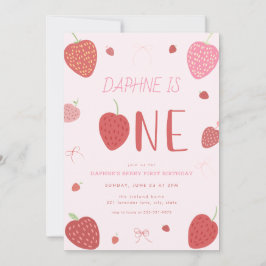Cereza de fresa 1ª Berry Primera Invitación de cum