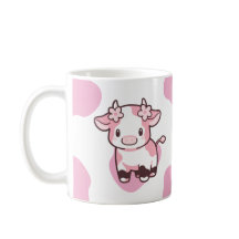 Cereza de fresa vaca taza rosa con nombre