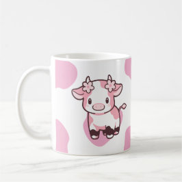 Cereza de fresa vaca taza rosa con nombre