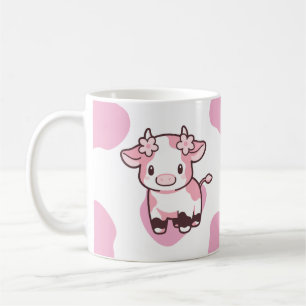 Cereza de fresa vaca taza rosa con nombre