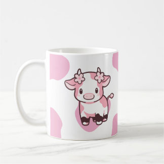 Cereza de fresa vaca taza rosa con nombre