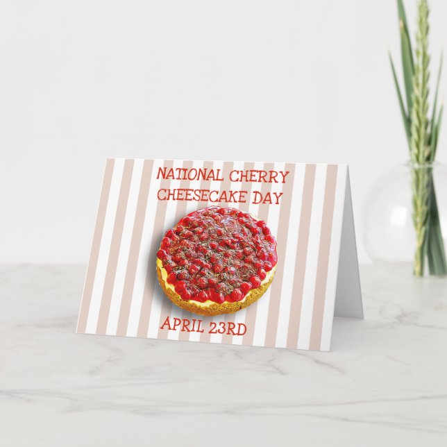 Cereza pastel de queso día tarjeta nacional del 23 (Anverso)