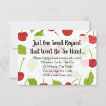 Cerezas Baby Shower Trae Una Tarjeta De Libro Cher