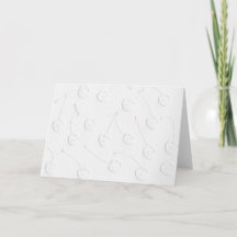 Cerezas blancas en papel blanco - tarjeta simple
