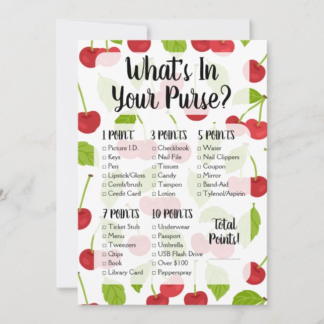 Cerezas de cerezas en el juego de la ducha de puré (Anverso)