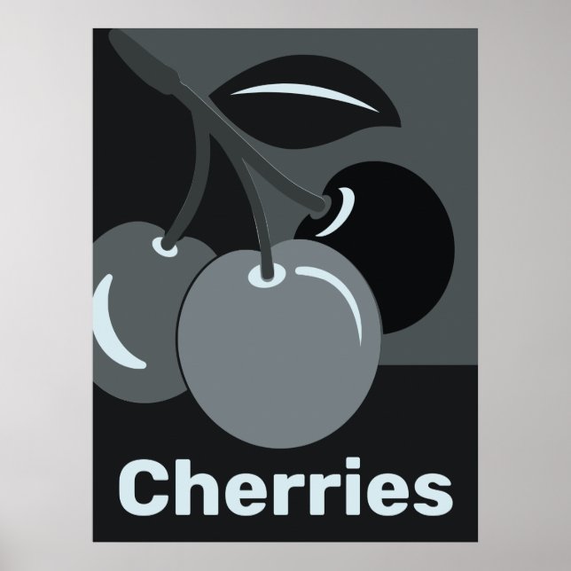 Cerezas En La Decoración De La Pared De La Cocina  (Frente)