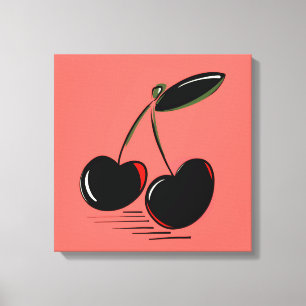 Cerezas oscuras – Arte gráfico minimalista