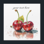 Cerezas queridas en acuarela, personalizado<br><div class="desc">Trae un toque de encanto dulce y romántico a cualquier superficie magnética con este encantador imán de cerezas en acuarela. Este imán único cuenta con un hermoso ilustracion acuático de dos cerezas, que le da un ambiente agradable a su frigorífico, taquilla o oficina. Es una manera perfecta de mostrar fotos...</div>