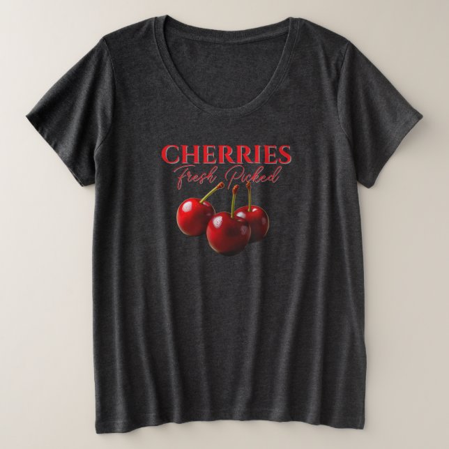 Cerezas retro lindas recién recogidas  (Anverso del diseño)