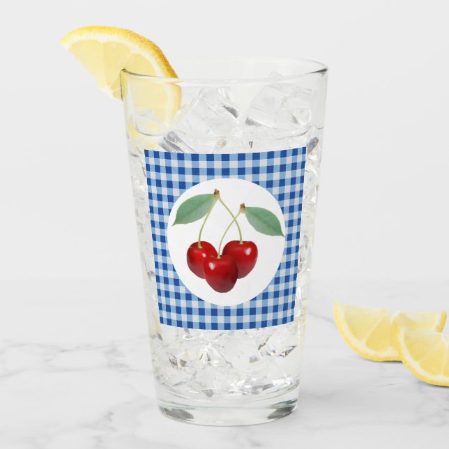 Cerezas retro Vidrio para beber (Anverso (hielo))