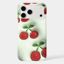 Cerezas Rojas Brillantes – Funda para iPhone con E