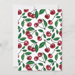 Cerezas rojas en blanco