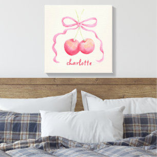 Cerezas y arco arte personalizado para niños