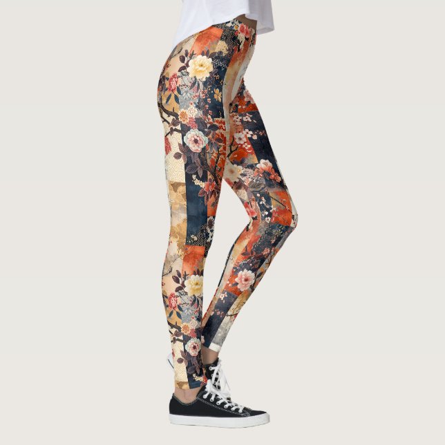Cerezo Blossom Kimono Splice Leggings - Bonito (Derecha)