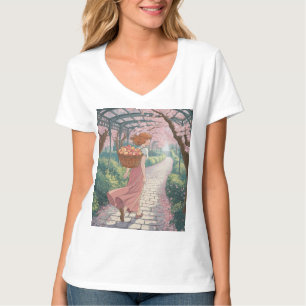 Cerezo en flor de flores Pergola Mujer Camiseta Bl