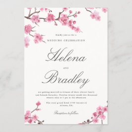 Cerezo en flor de otoño | Invitación a la boda ros