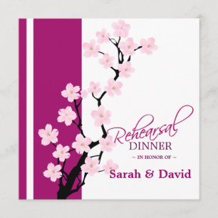 Cerezo en flor  Invitación a la cena de ensayo