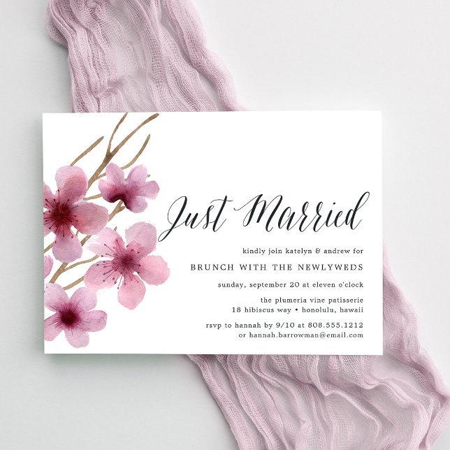 Cerezo en flor | Invitación a post Boda Brunch (Subido por el creador)
