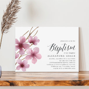 Cerezo en flor   Invitación al bautismo