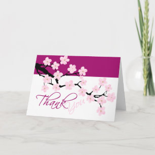 Cerezo en flor Tarjeta de agradecimiento