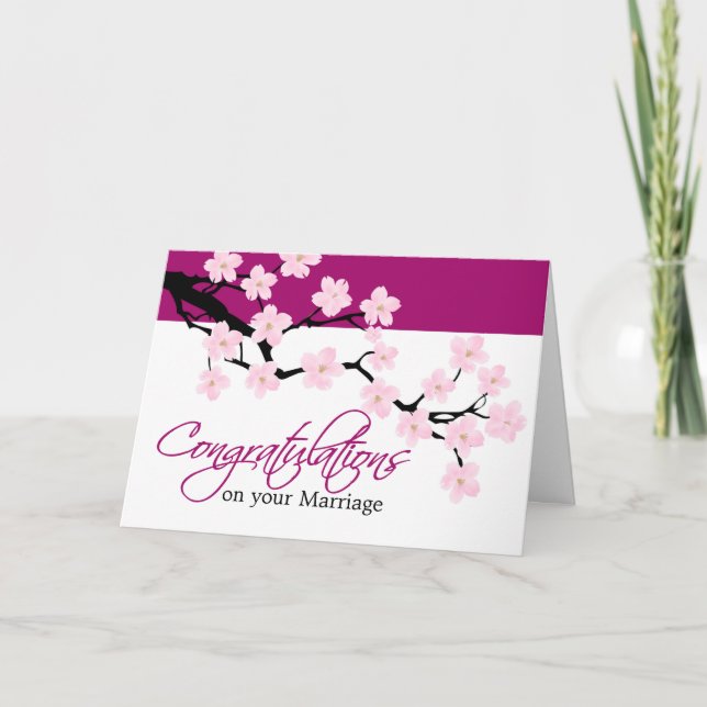 Cerezo en flor | Tarjeta de felicitación (Anverso)