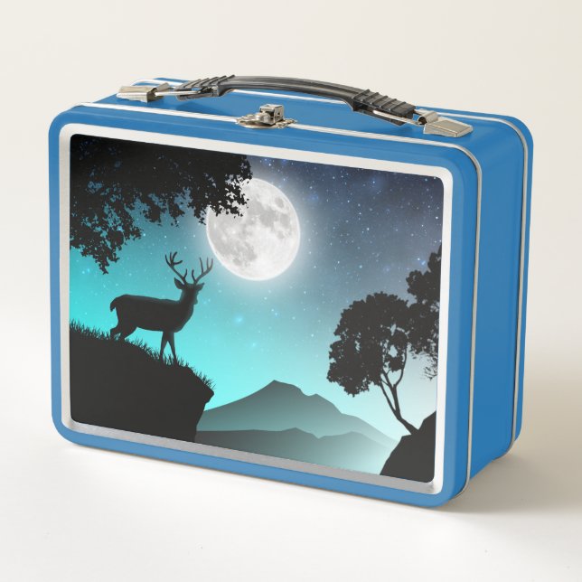 Cerf sous la lune turquoise (Anverso)