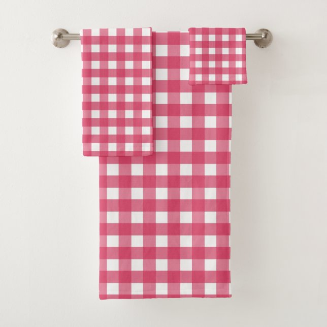 Cerise gingham (In situ)