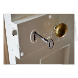 Cerradura y llave de puerta del vintage