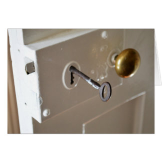 Cerradura y llave de puerta del vintage